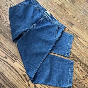 Navy blue the 90s relaxed jean high rise straight leg Abercrombie denim jeans